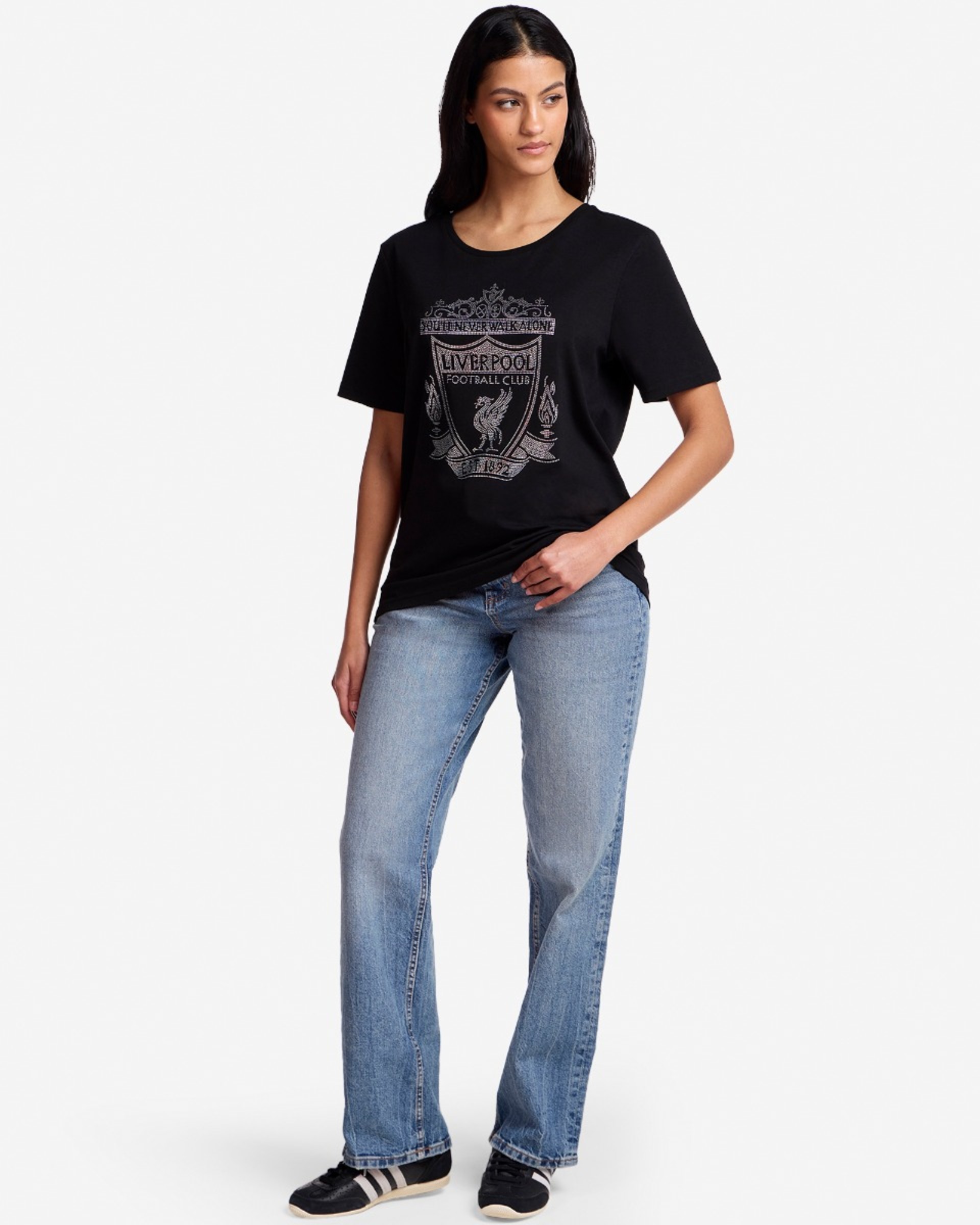 T-shirt LFC à strass pour femmes, noir - Image 4