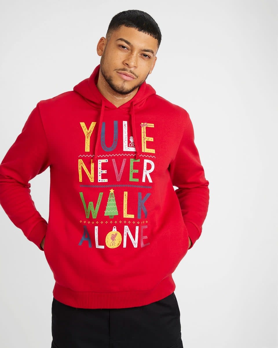 LFC Adult YNWA Christmas Hoody - Image 4