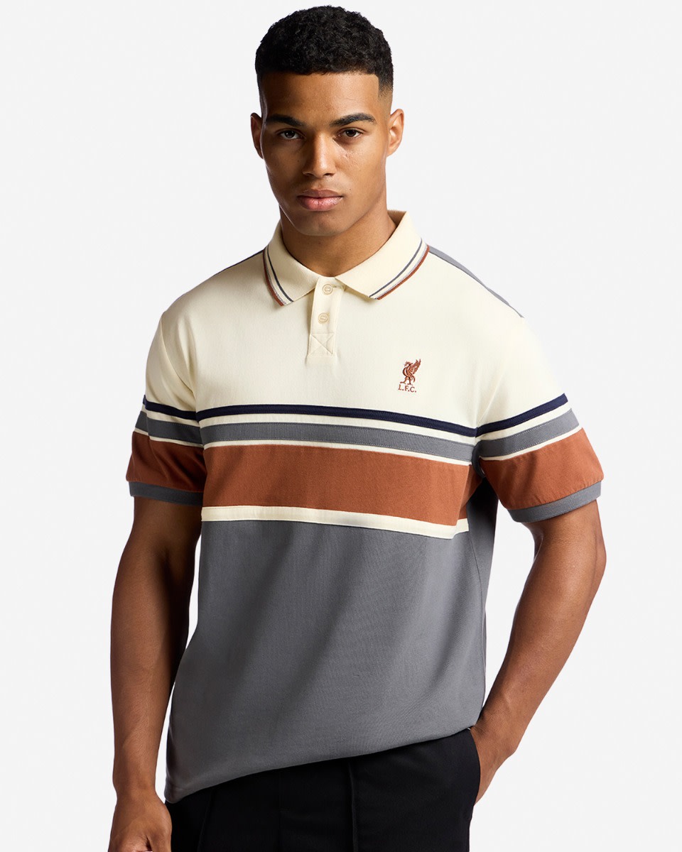 LFC Herr Stripe Polo Grå - Image 1