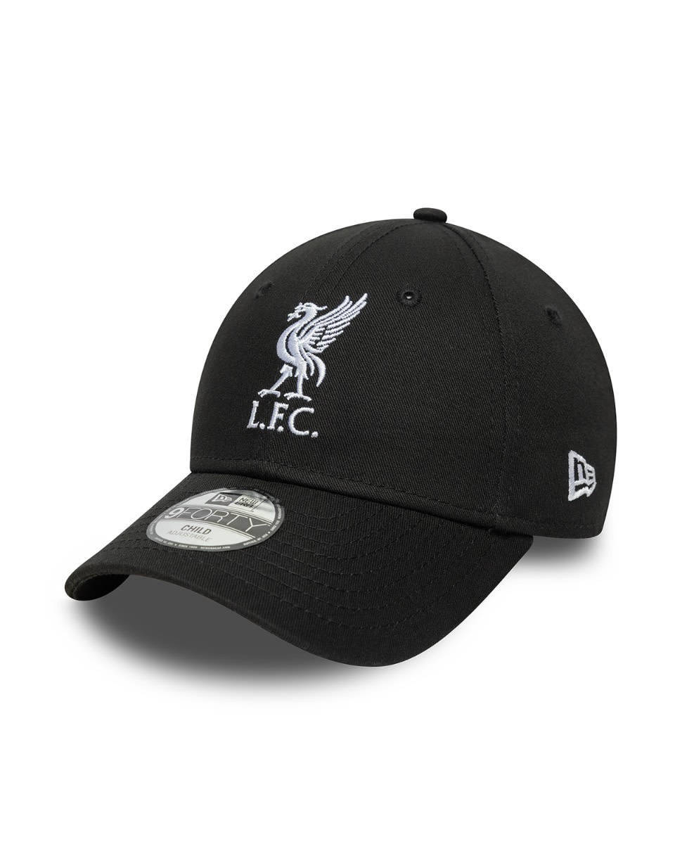 LFC New Era Kids 9FORTY Liverbird Kasket Sort & Hvid - Image 1