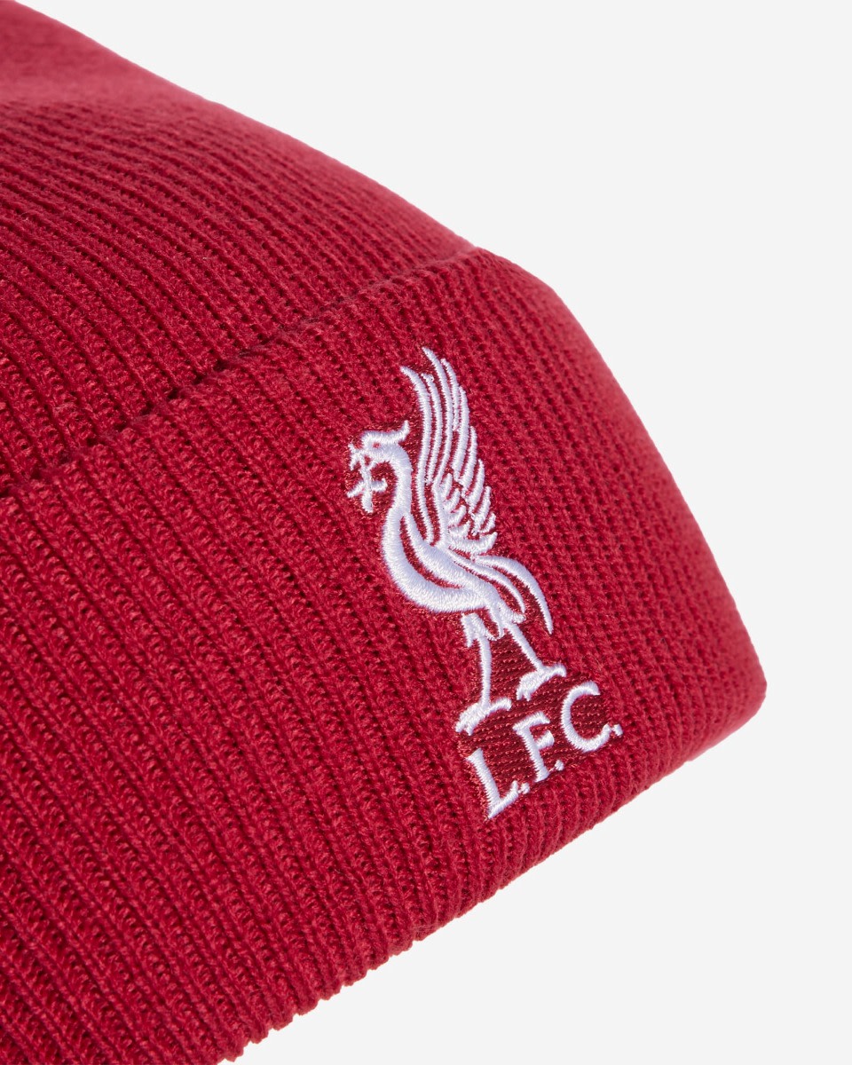 Gorro LFC adidas Woolie Active, granate y blanco - Image 2