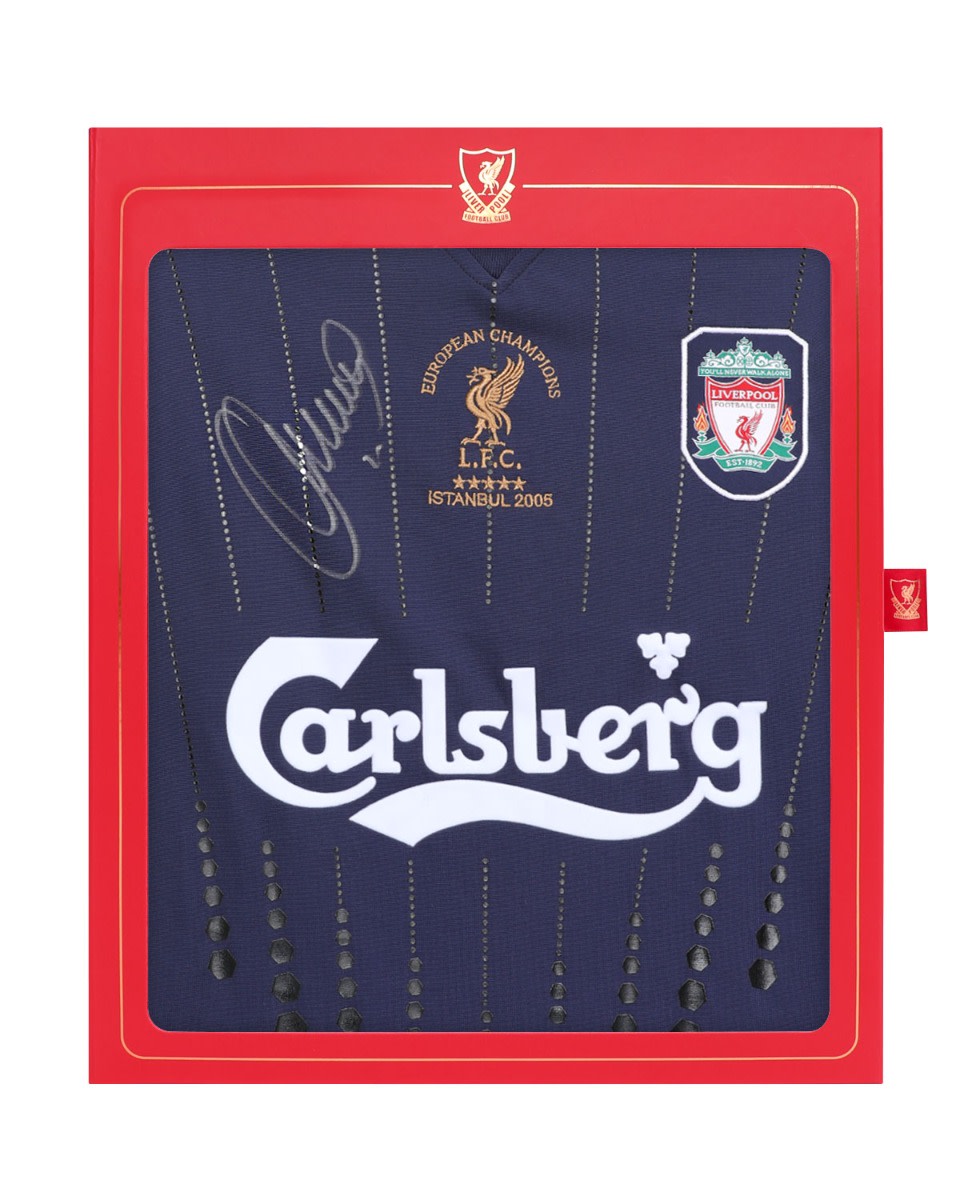 LFC サイン入りデュデック 2005 イスタンブールボックスジャージ - Image 1