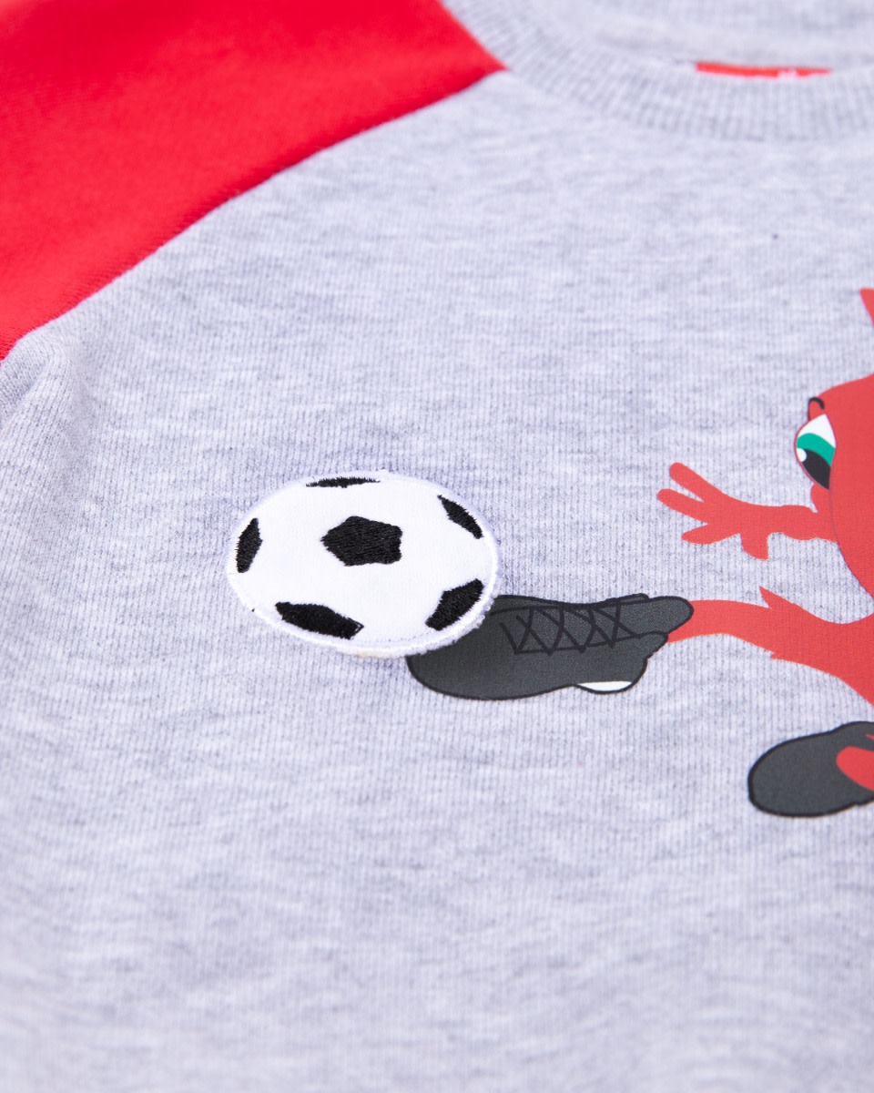 Ensemble de jogging LFC Infants Mighty Red pour bébé rouge et gris - Image 2