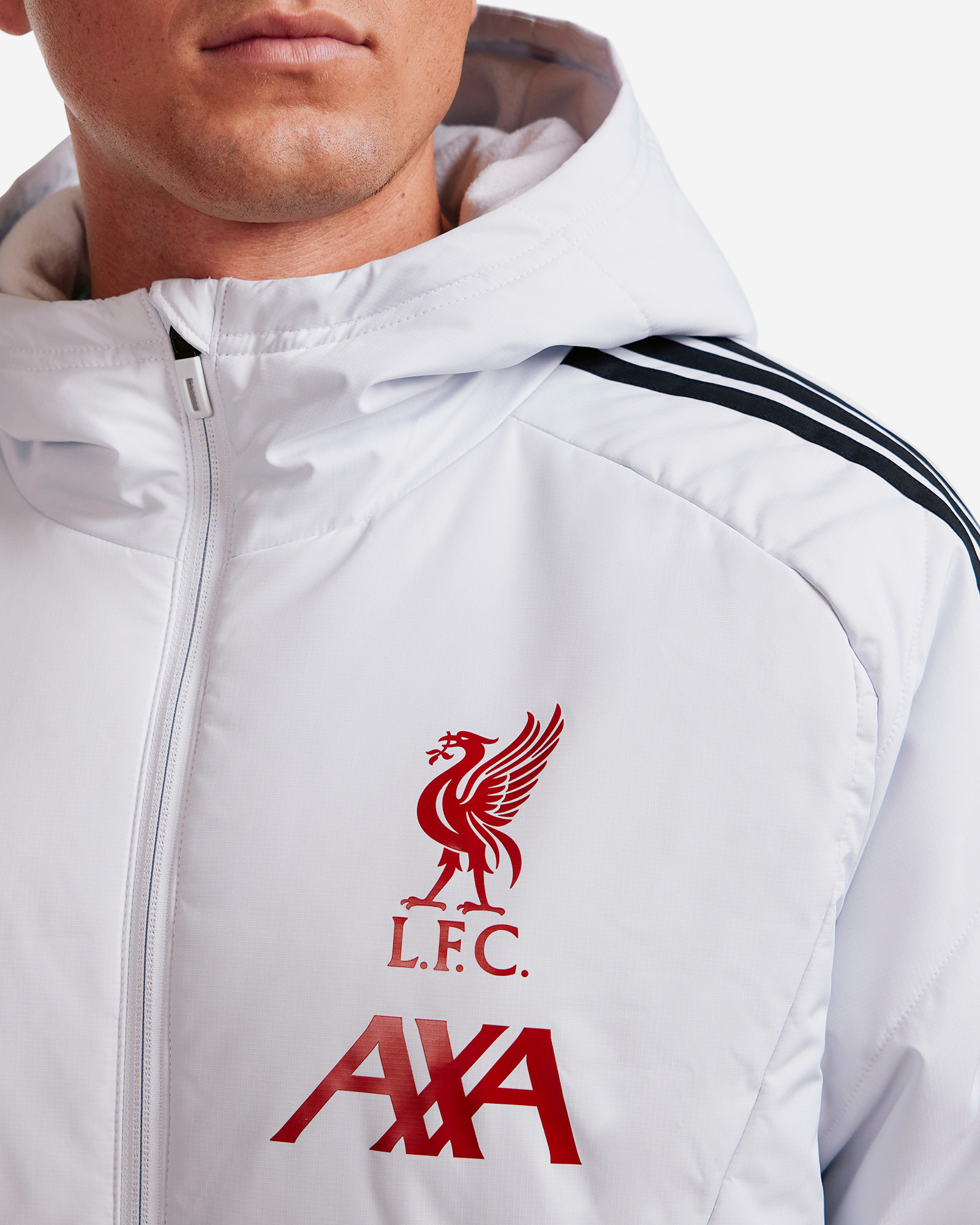 LFC adidas Mens 26/27 Tiro Long Coat Dash Grey - Image 4