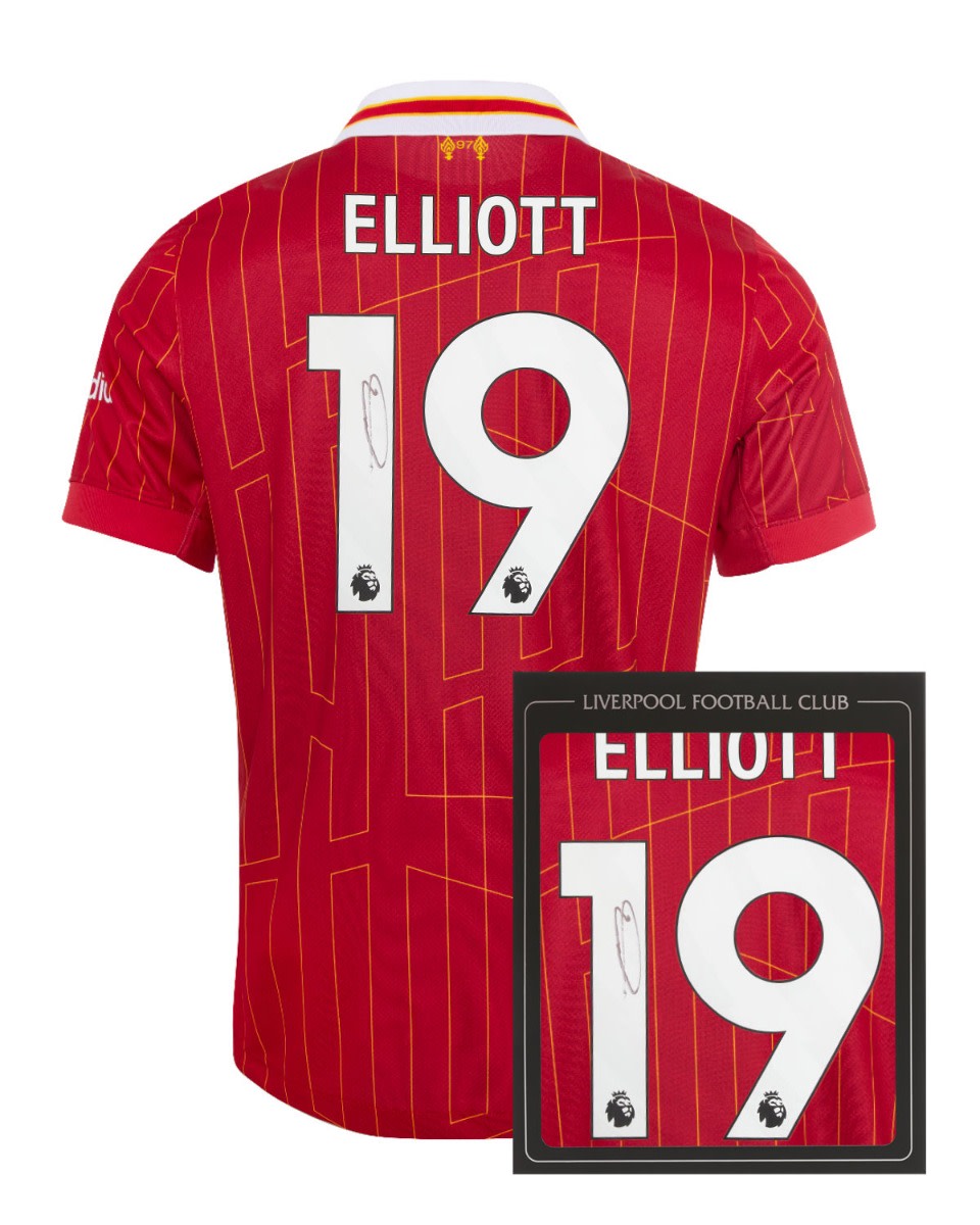 LFC Signed 24/25 Elliott Boxed Shirt - Image 1
