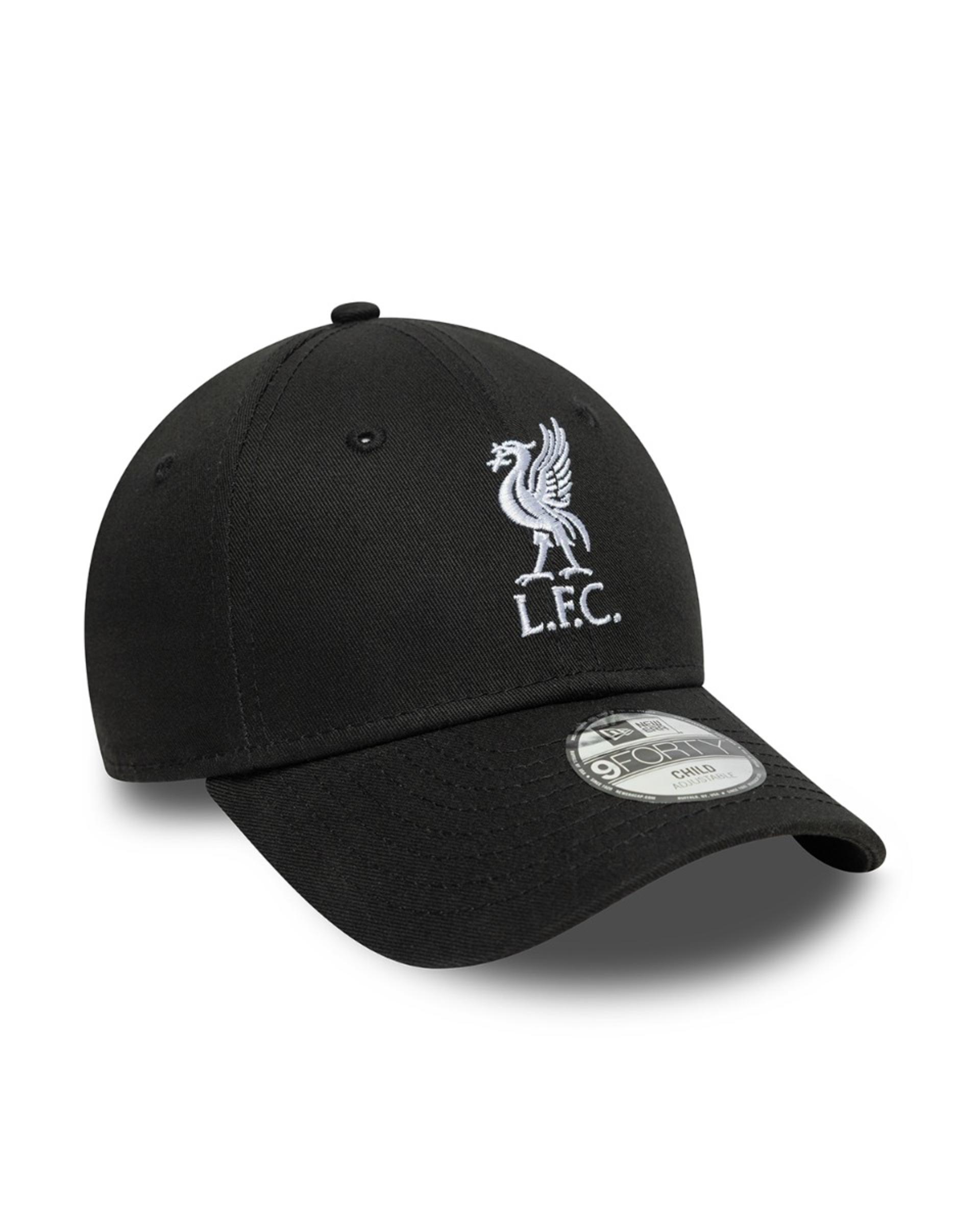 LFC New Era Kids 9FORTY หมวกลิเวอร์เบิร์ด สีดำและสีขาว - Image 3