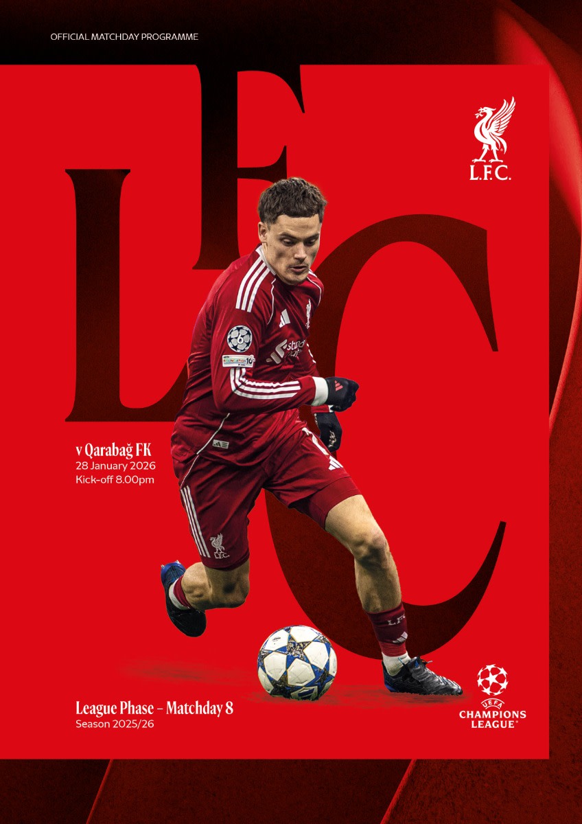 Matchday Programme | LFC Vs QARABAG - Champions League 28/01/2026 - Image 1