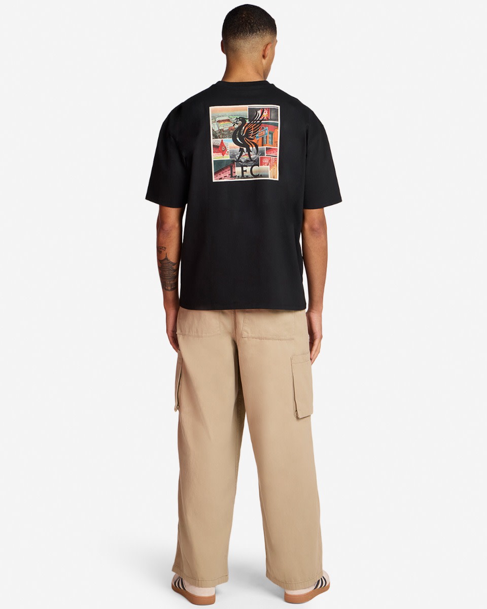 LFC メンズオーバーサイズアンフィールドフォト T シャツブラック - Image 3
