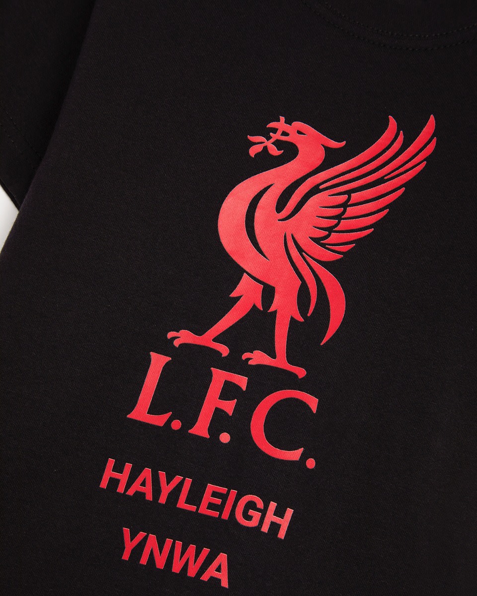 LFC Junior Red Liverbird Personalised Black Tee - Image 3