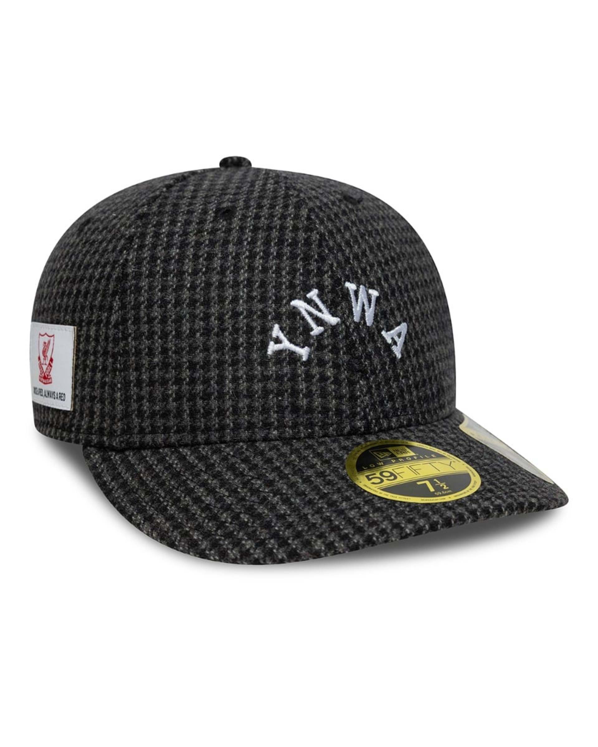 Gorra LFC New Era 59FIFTY con parche de tweed gris y negra - Image 3