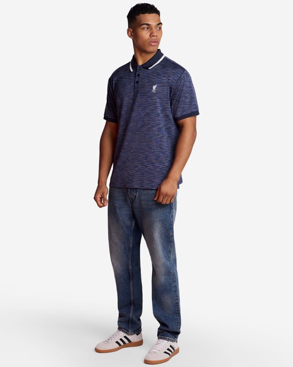 LFC Adults Spacedye Polo Shirt Navy - Image 1