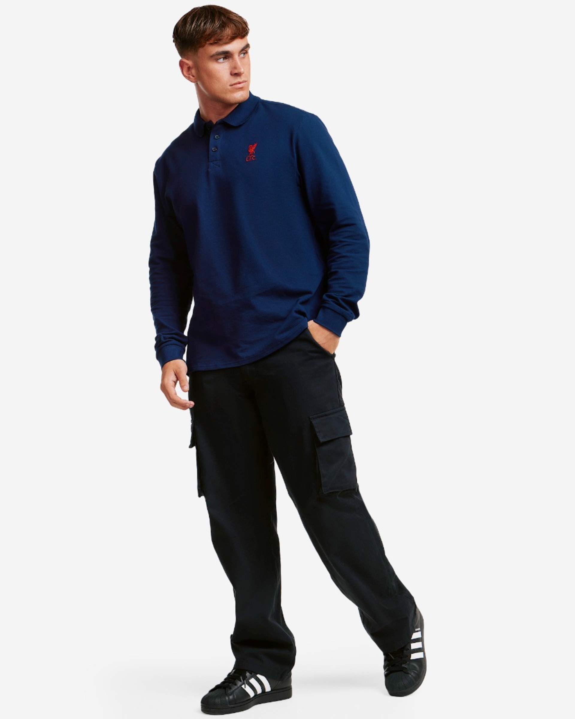 LFC Herre Langærmet Polo Navy - Image 3