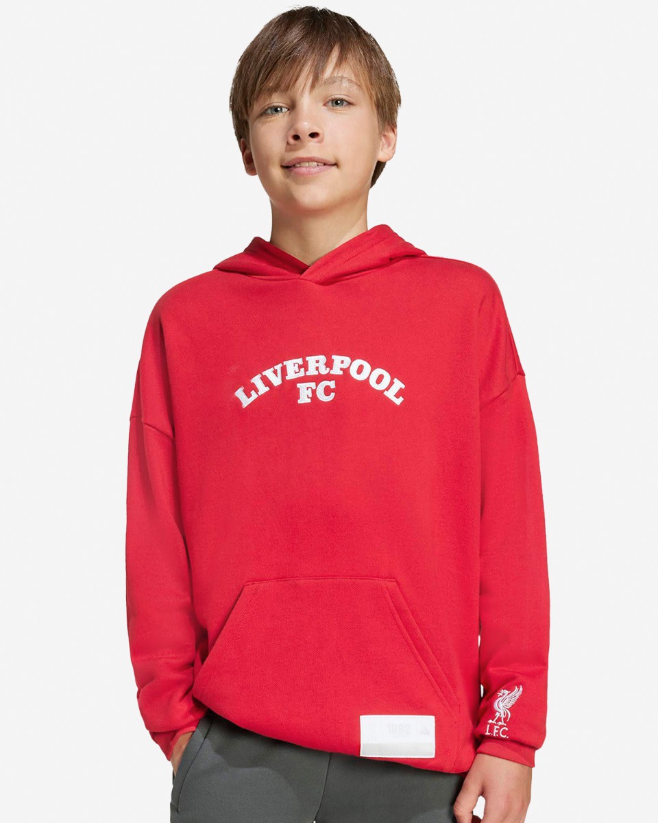 LFC 아디다스 유스 25/26 US 팩 후디 레드 - Image 3