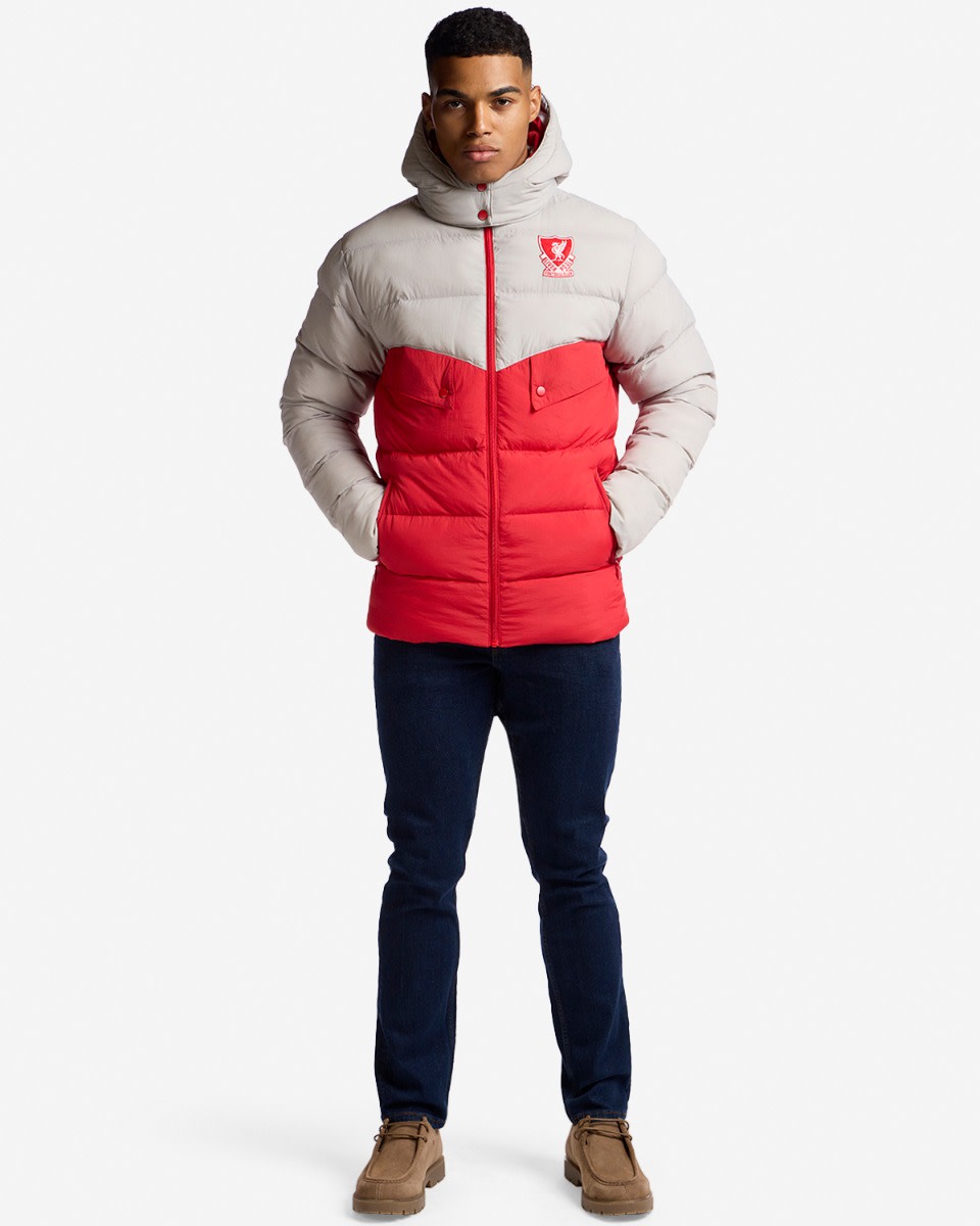 LFC Mens 88/89 Puffa Jacket Grey - Image 3