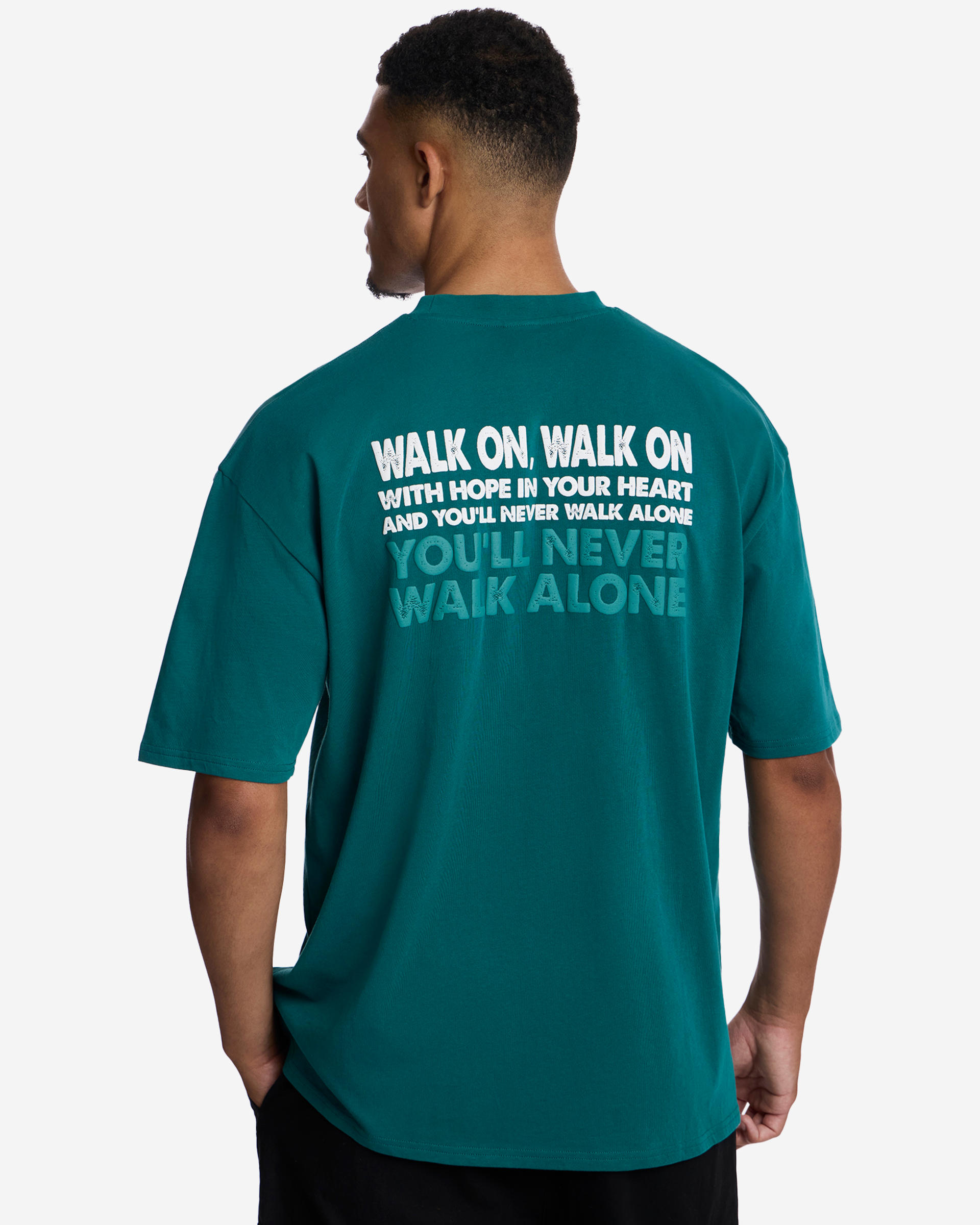 Camiseta extragrande Hope In Your Heart de LFC para hombre, color verde azulado - Image 1