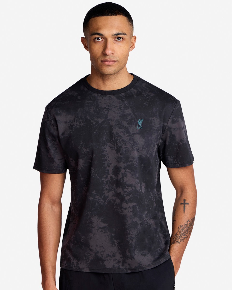 LFC Mens Oversized Tie Dye Effect Black - Image 1
