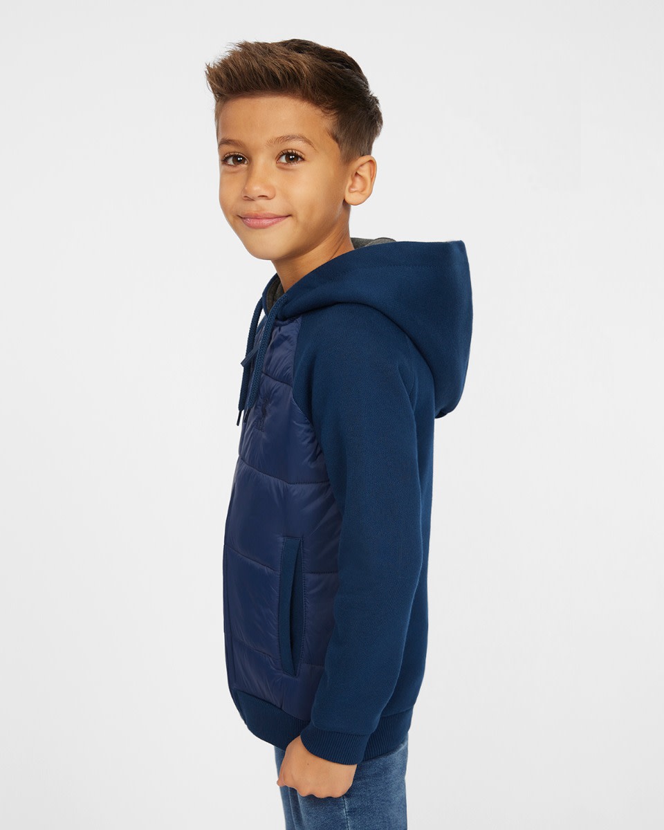 LFC Junior Navy Hybrid Hooded Jacket - Image 3