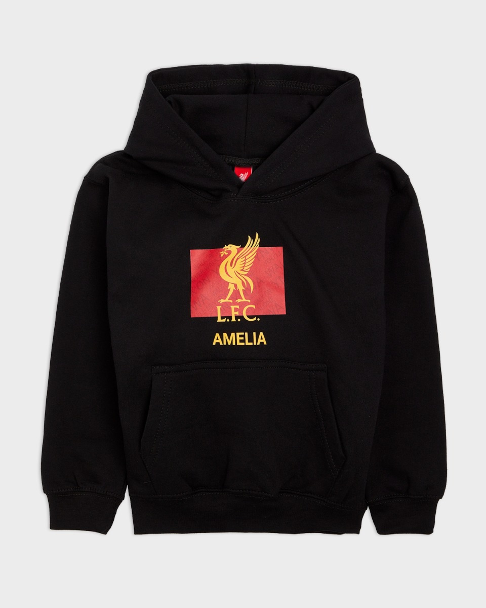 LFC Junior Liverbird Kapuzenpulli, personalisierbar, schwarz - Image 2