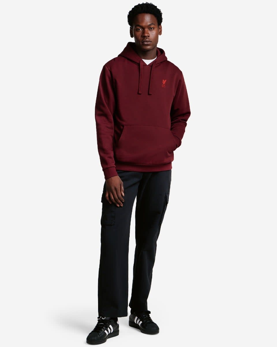 LFC Mens Overhead Logo Hoodie Dark Red - Image 3