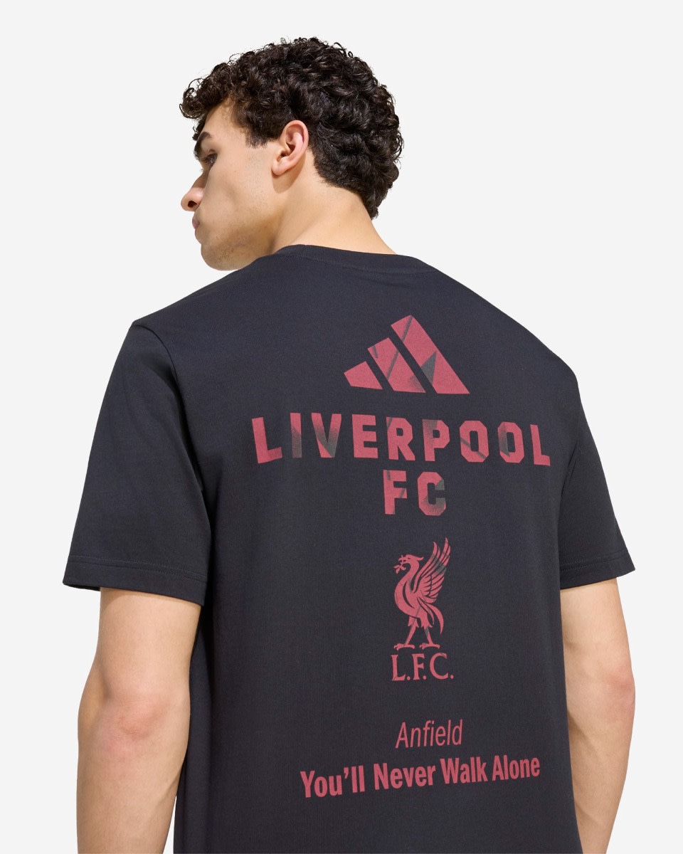 LFC adidas Mens 26/27 Stadium Graphic Tee Black - Image 4