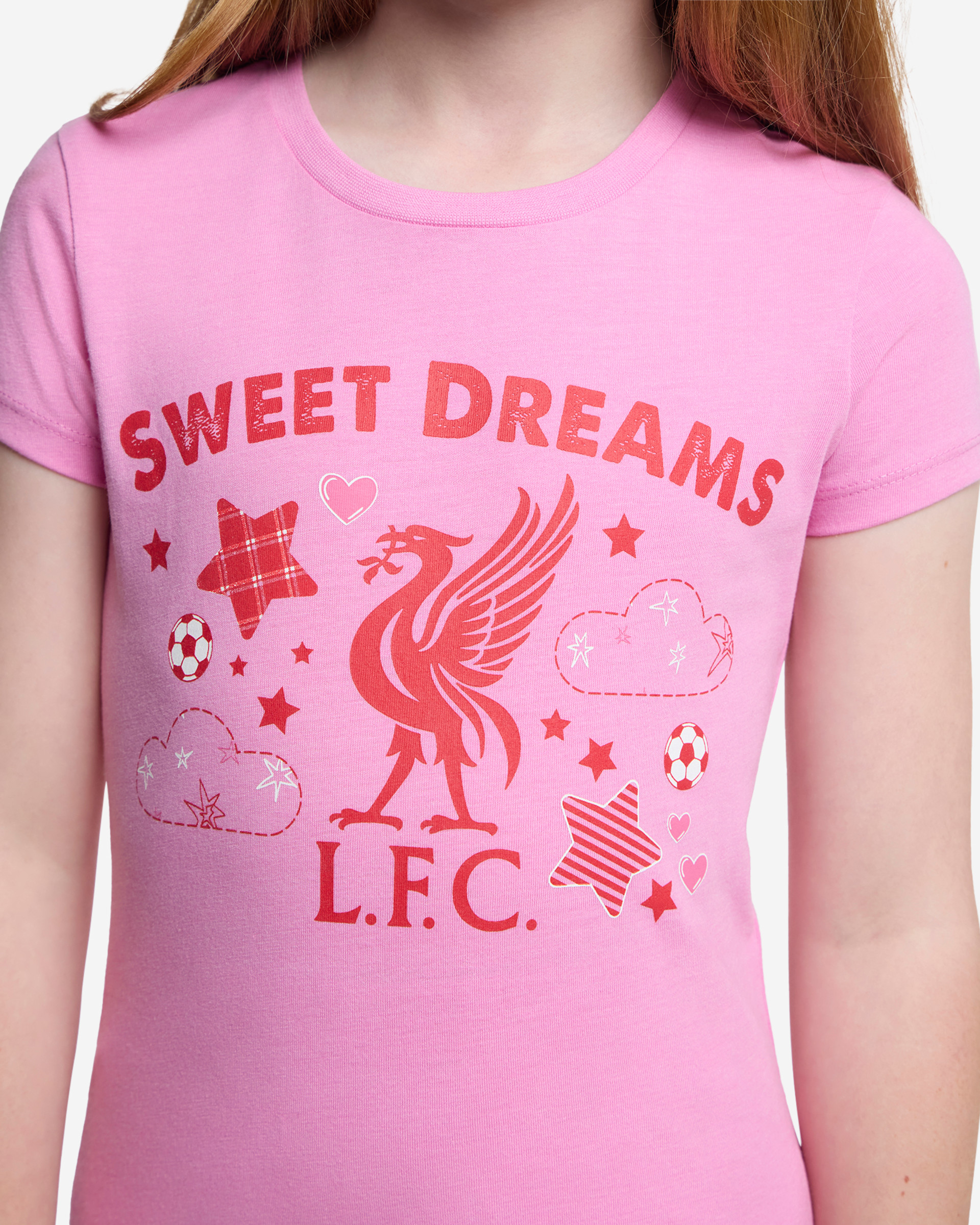 Conjunto de pijama corto para niñas LFC Junior, rosa - Image 2