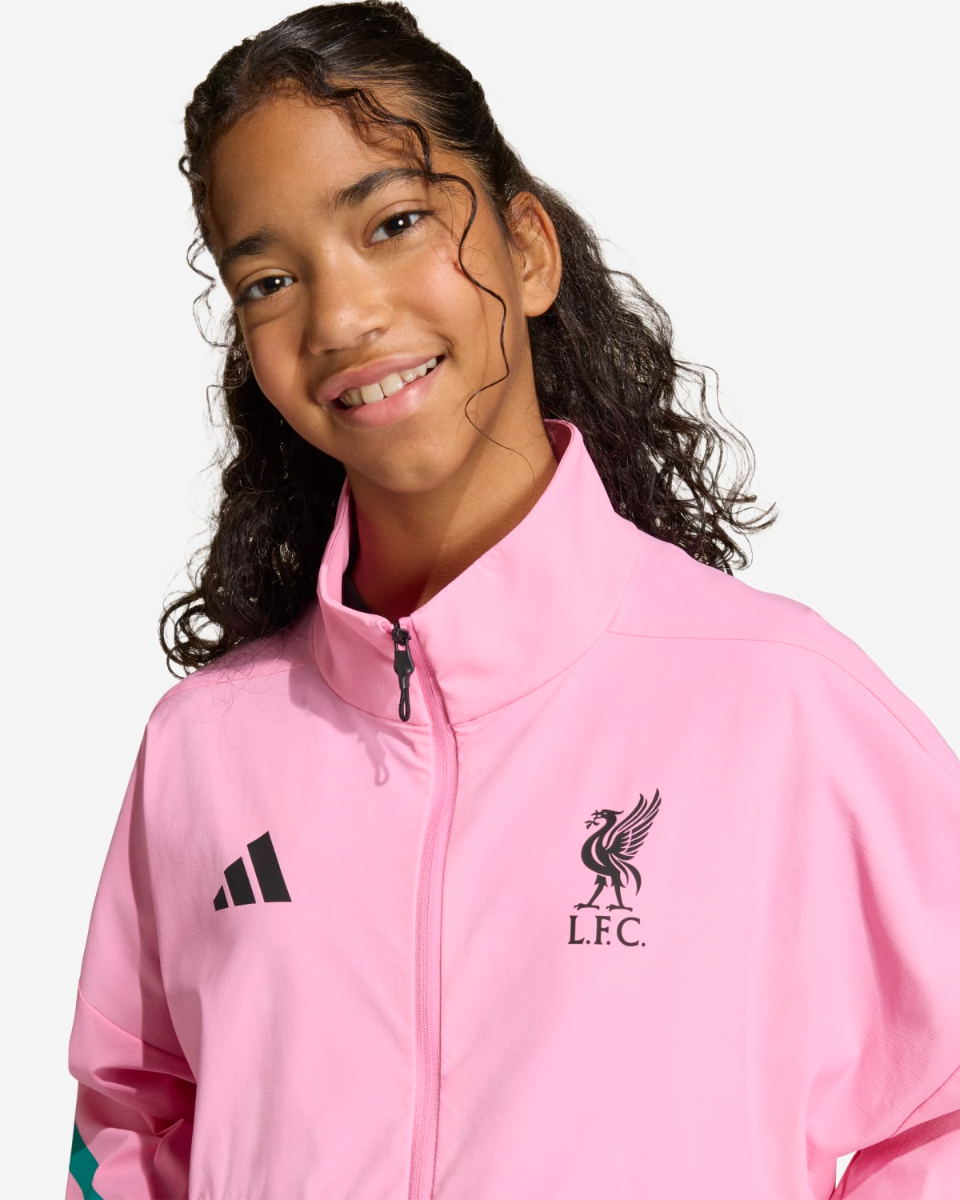 LFC adidas Juniors 25/25 Z.N.E Anthem Jacke, Rosa - Image 4