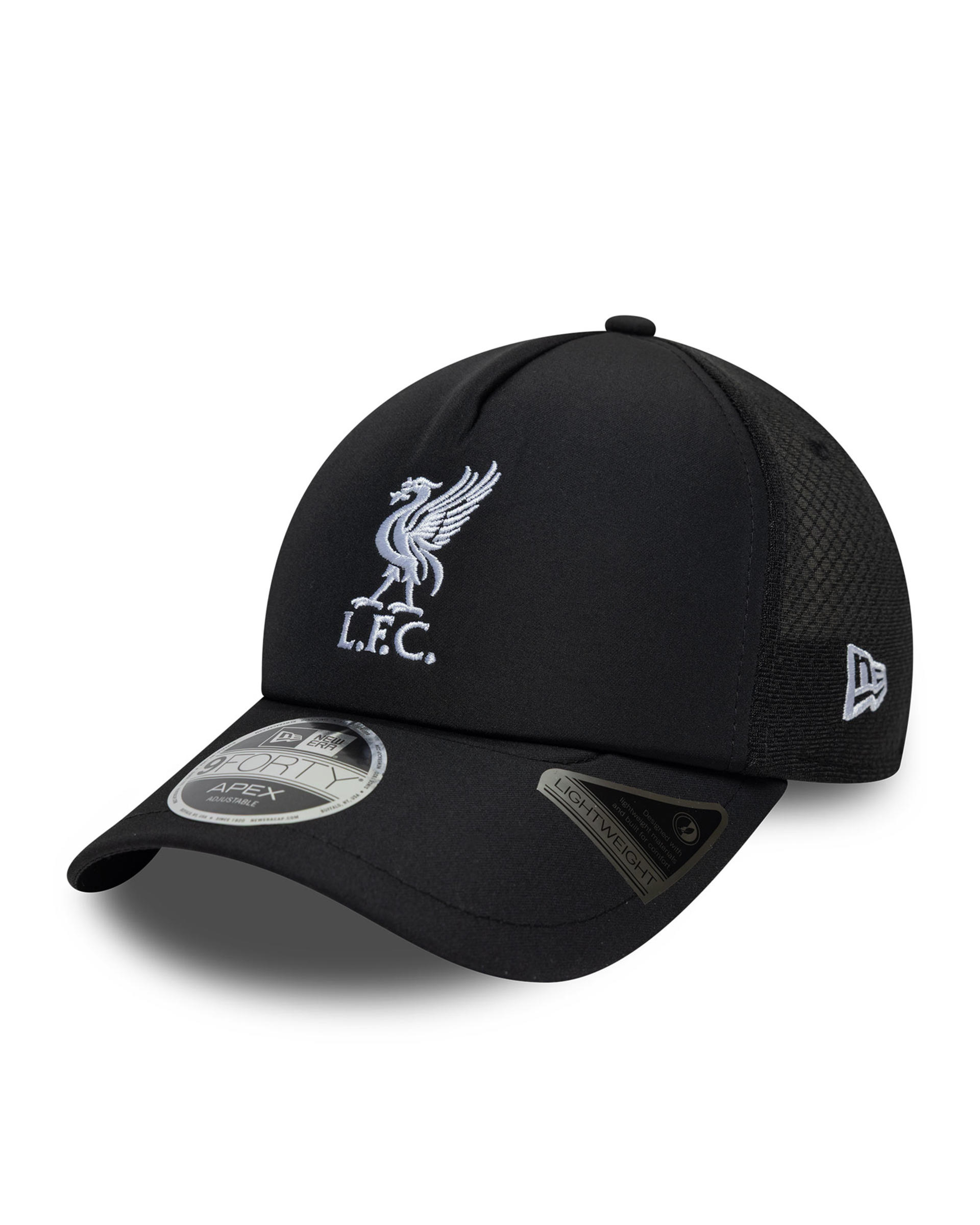 Casquette LFC New Era Fw Poly Apex pour adultes, noire et blanche - Image 1