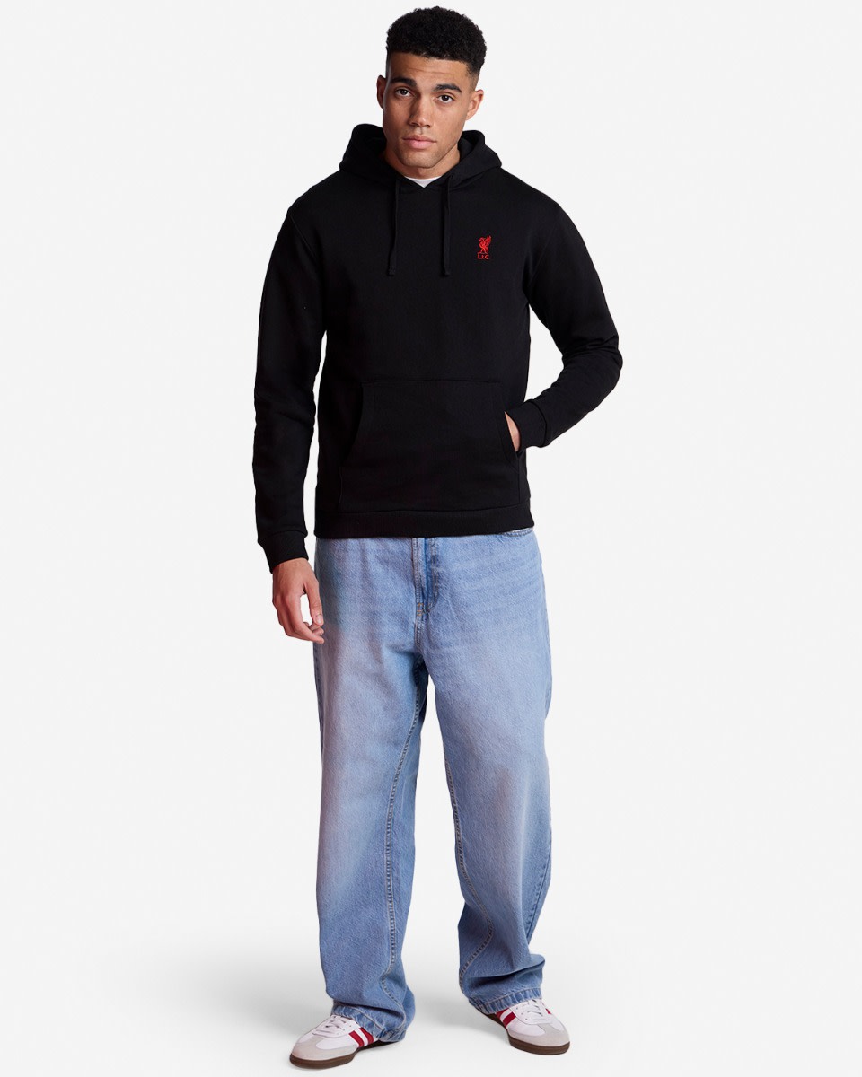 LFC メンズロゴオーバーヘッドパーカーブラック - Image 3