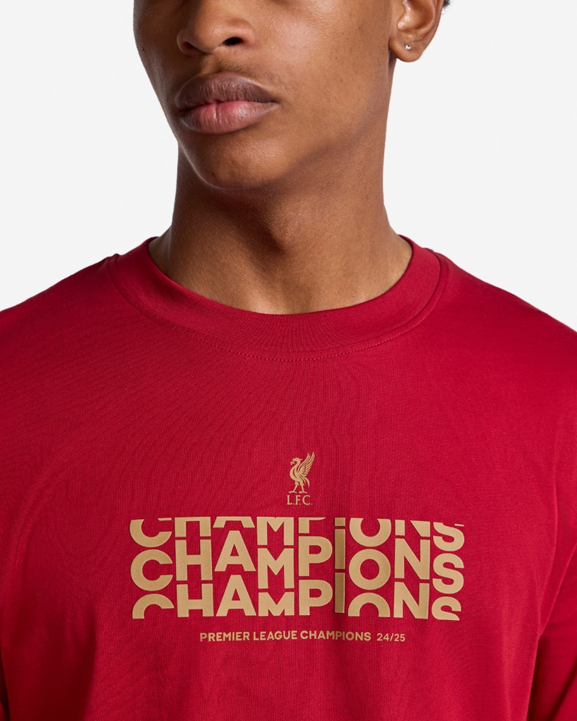 เสื้อยืดเด็กผู้ชายแชมเปี้ยนส์ LFC สีแดง - Image 2