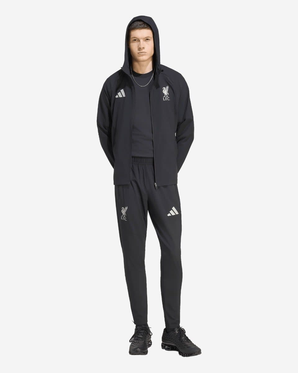 LFC adidas Mens Tiro Travel Full Zip Windbreaker Black - Image 4