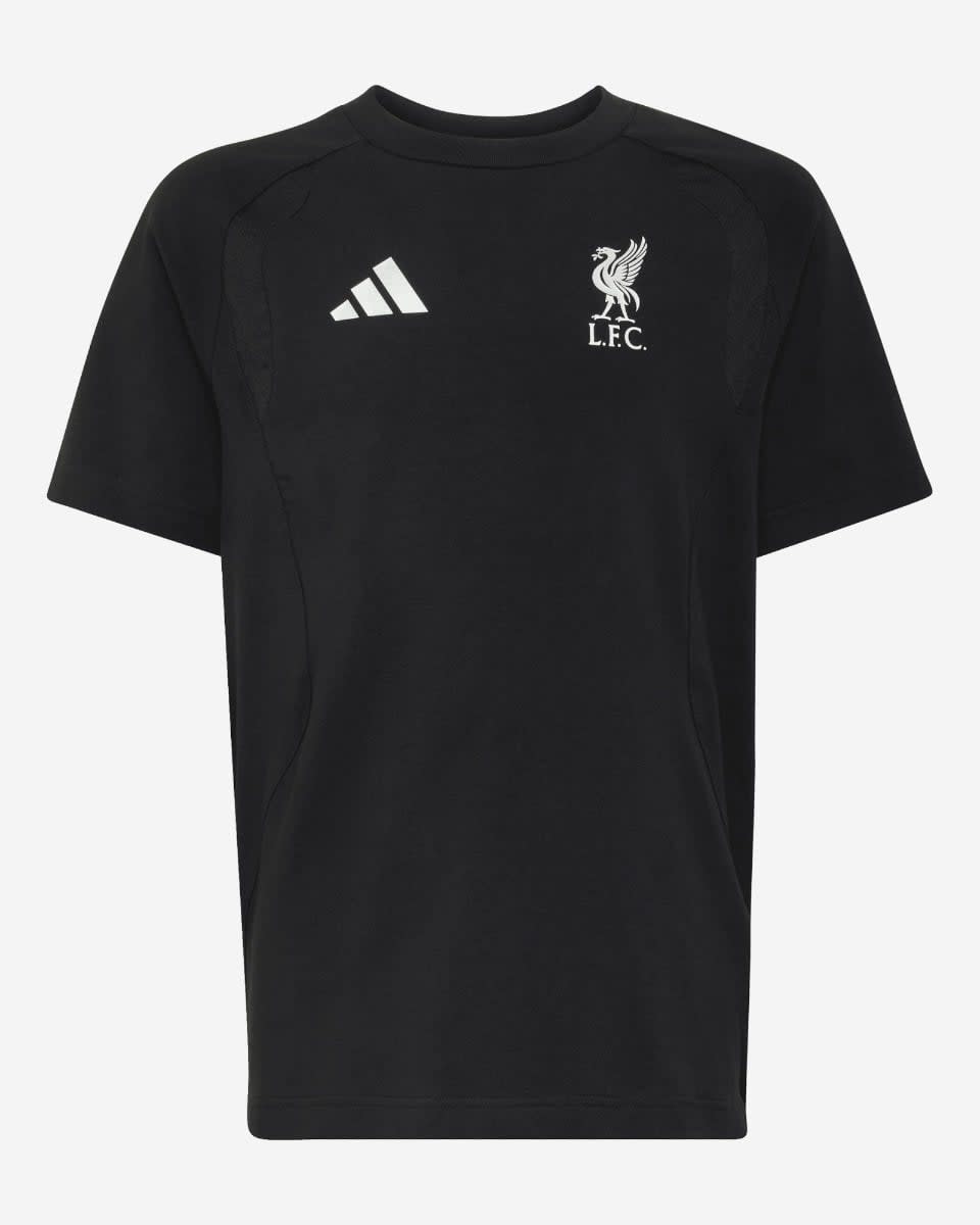 เสื้อยืดสำหรับนักท่องเที่ยว LFC adidas Youth Tiro สีดำ - Image 1