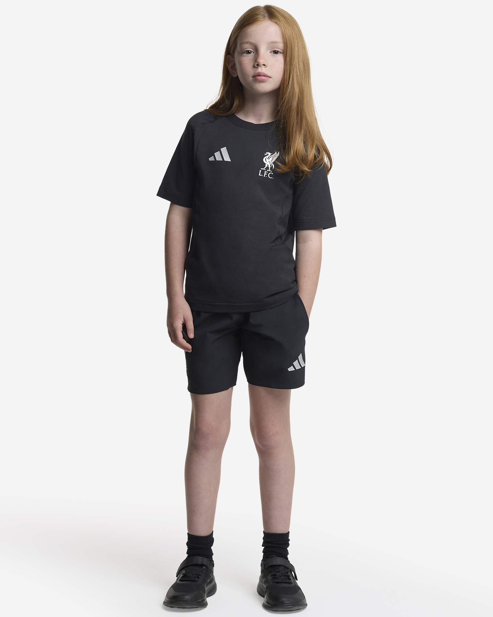 LFC adidas Youth Tiro Travel Tee Black - Image 3