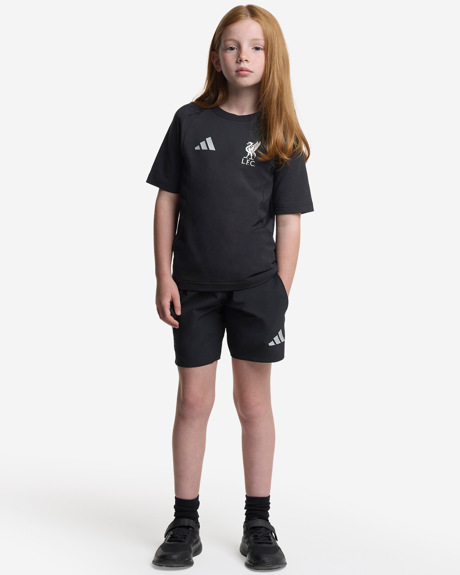 LFC adidas Youth Tiro Travel Tee Black - Image 3