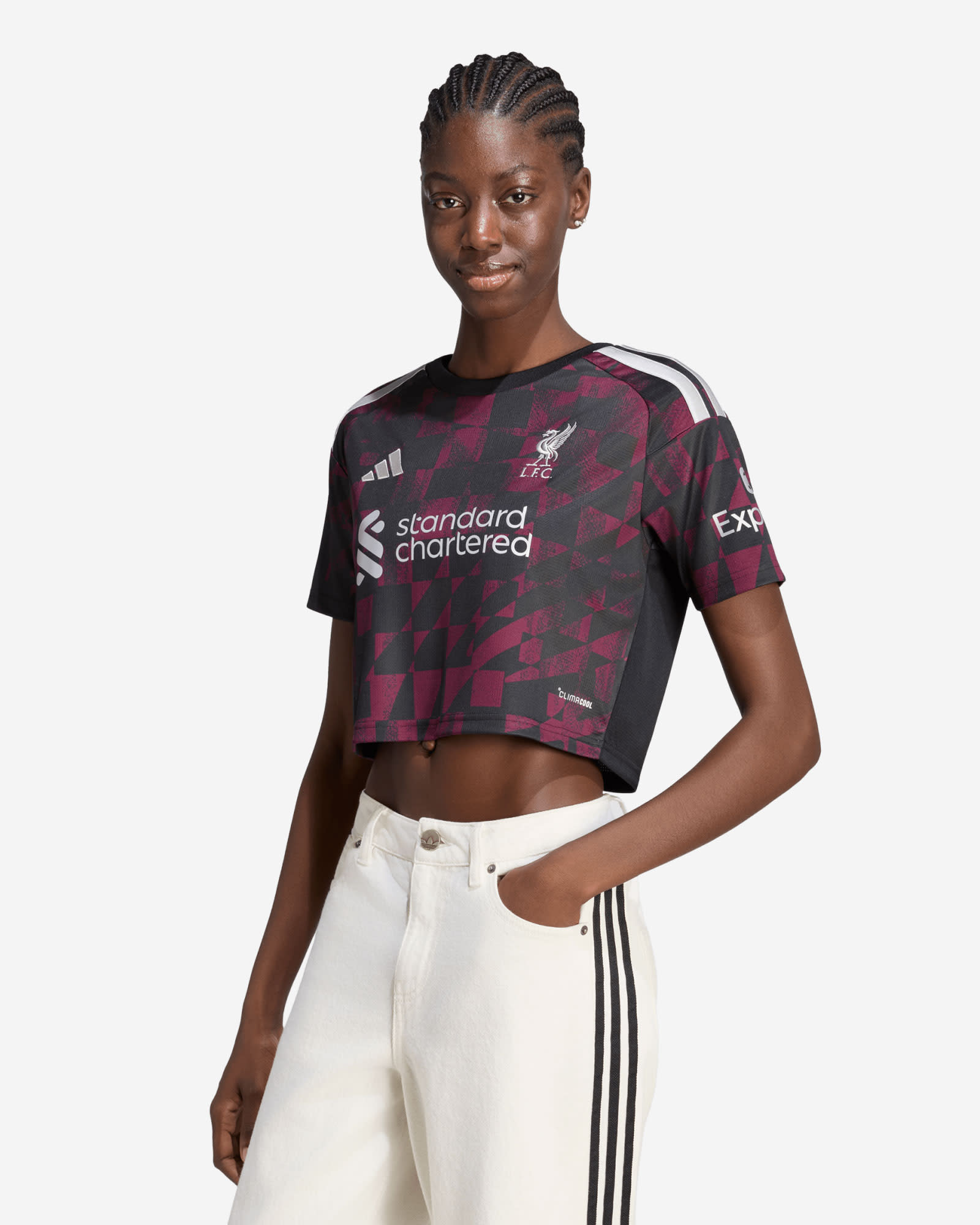 LFC adidas Womens 26/27 Third Cropped Jersey - Image 1