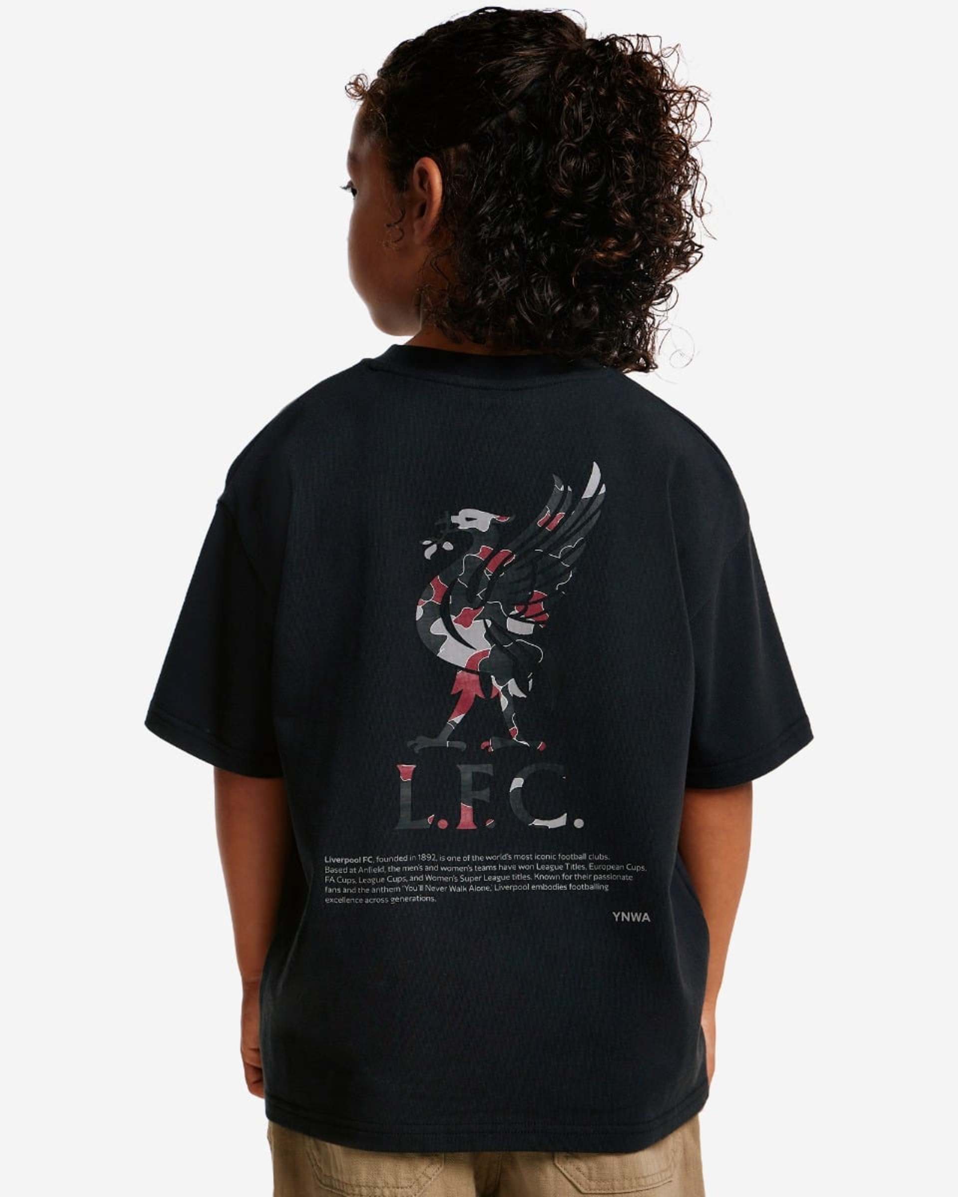 LFC Juniors Oversized YNWA T-shirt med rygprint Grå - Image 1