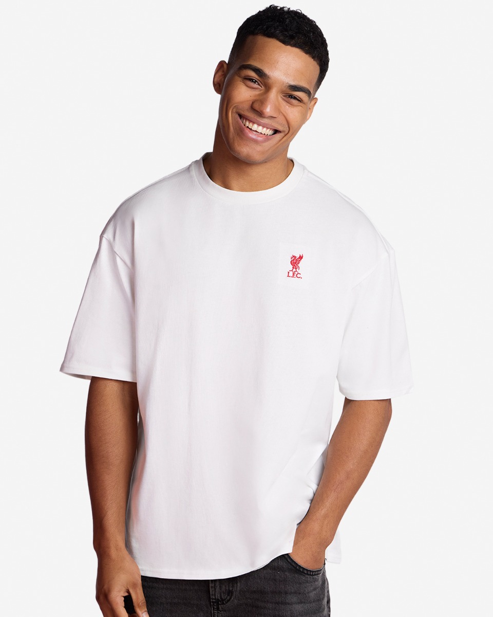 LFC Adults Salah Montage Oversized Tee Hvid - Image 2