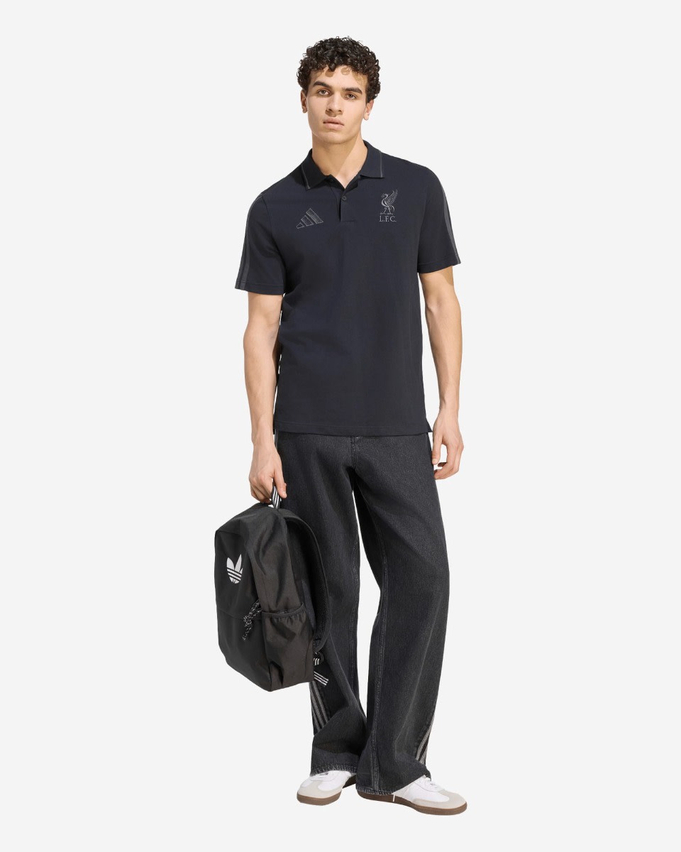 LFC adidas DNA Polo für Erwachsene 26/27 Schwarz - Image 3