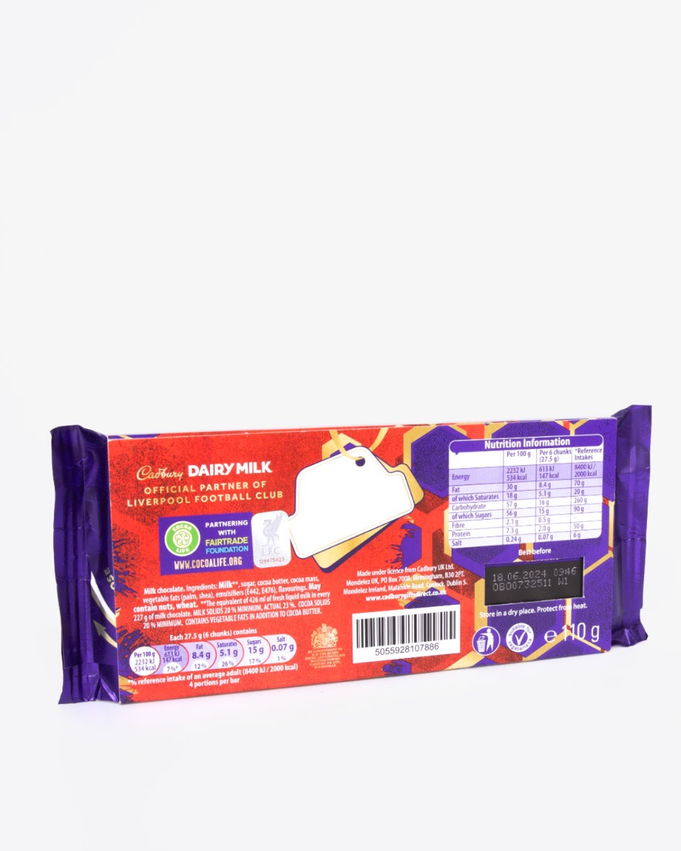 LFC X Cadbury 110g Dairy Milk - Image 4