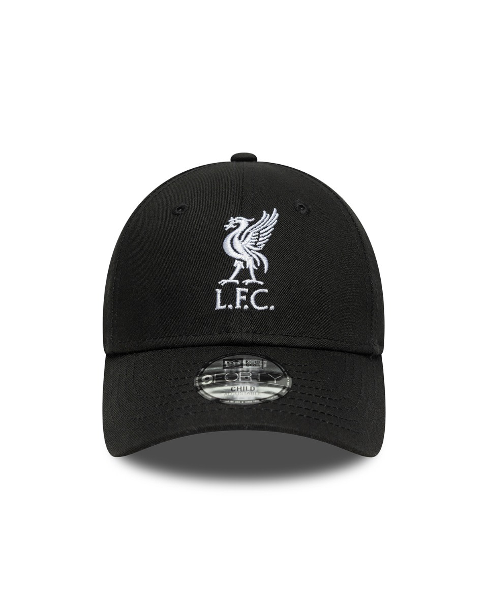 LFC New Era Kids 9FORTY Liverbird Kasket Sort & Hvid - Image 2