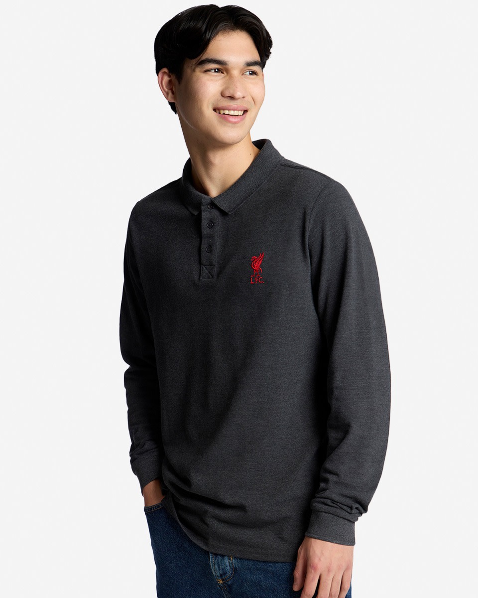 LFC Long Sleeve Polo Charcoal - Image 4