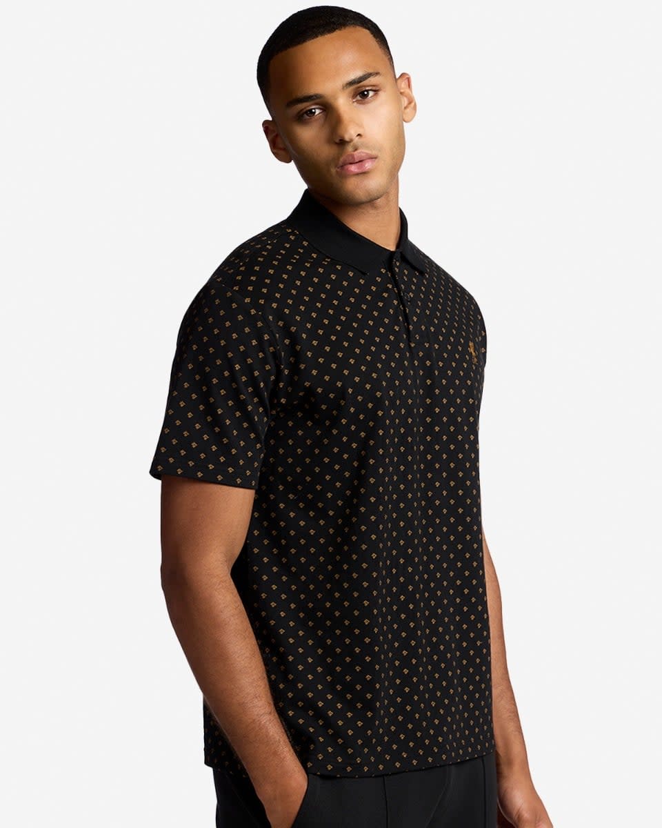 LFC Mens AOP Polo Black - Image 2