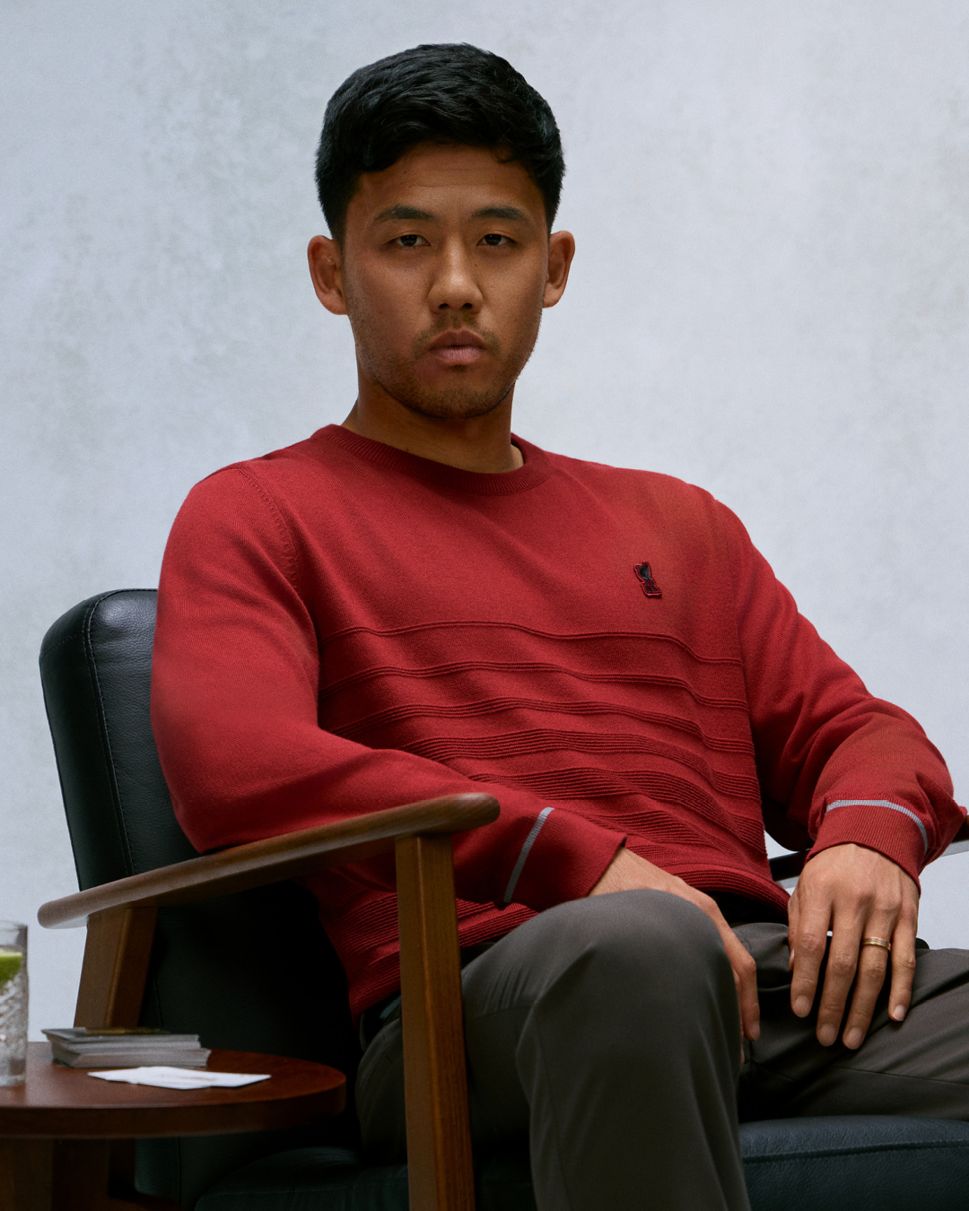 LFC Firma Herre Knit Crewneck Sweatshirt Rød - Image 1
