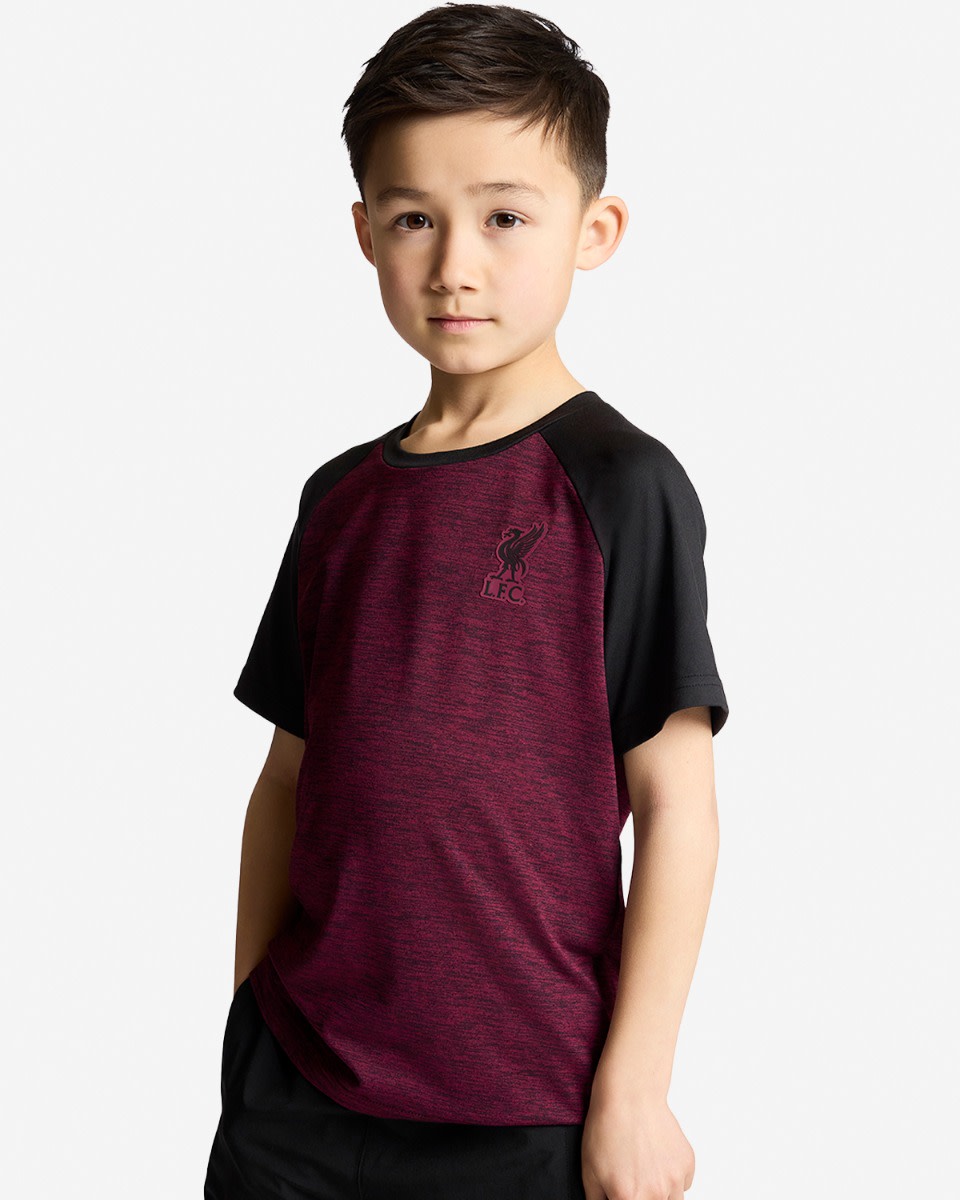 เสื้อยืด LFC Juniors Marl สีแดงและสีดำ - Image 2