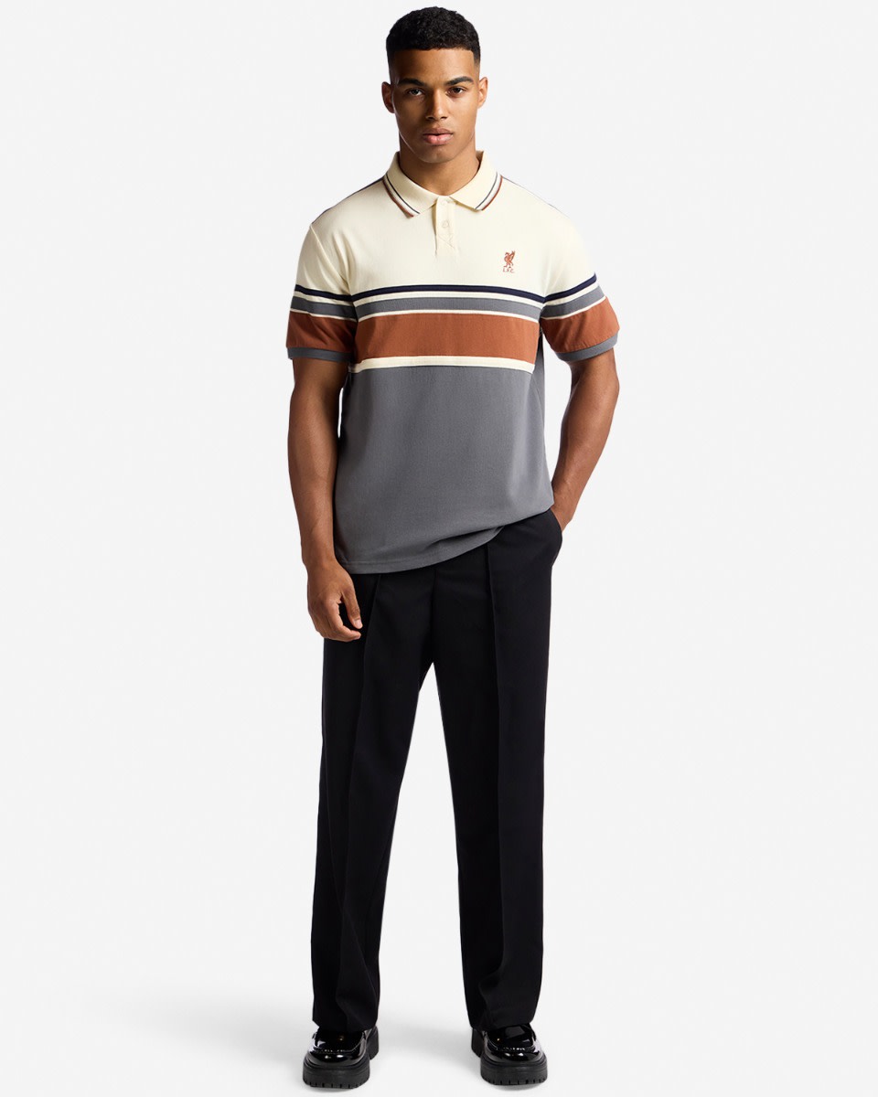 LFC Herr Stripe Polo Grå - Image 3