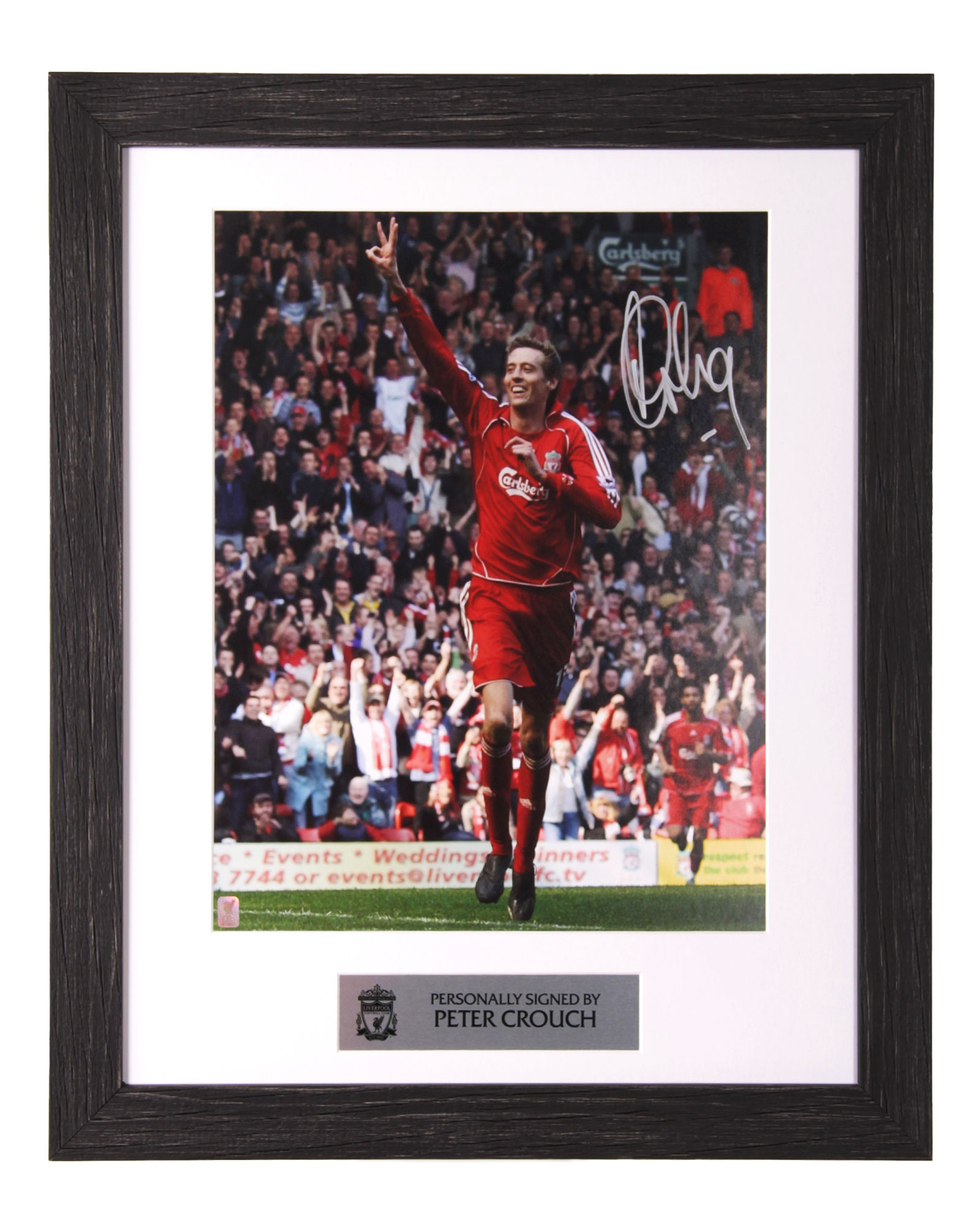 LFCのサイン入り20×16インチのしゃがんだ画像 - Image 1