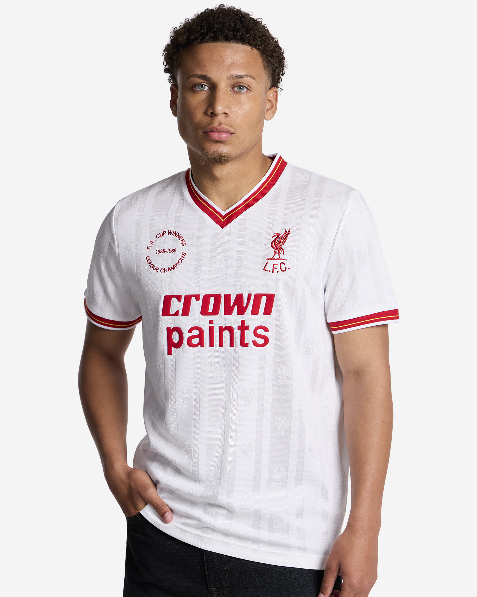 英国製 リバプール 1985/1986 リーグ&FAカップ優勝 アウェイシャツ LFC Mens 85/86 Away Shirt