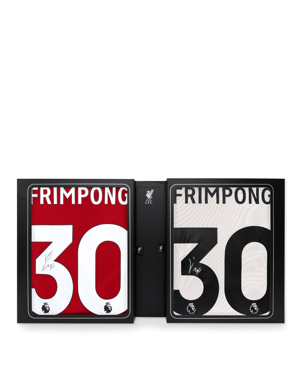 LFC Signed 25/26 Frimpong Dual Boxed Shirts - Image 1