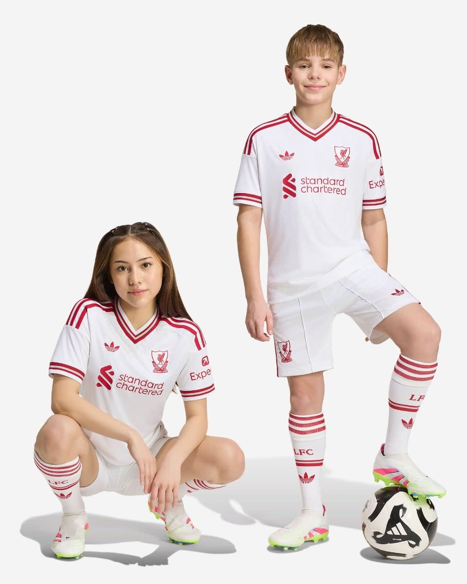 LFC adidas Youth 26/27 Away Shorts White - Image 4
