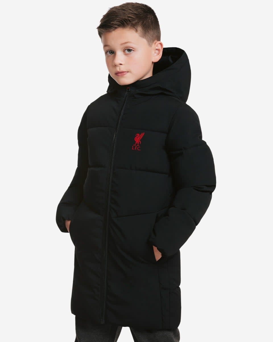 LFC Juniors Long Puffa Jacket Black - Image 1