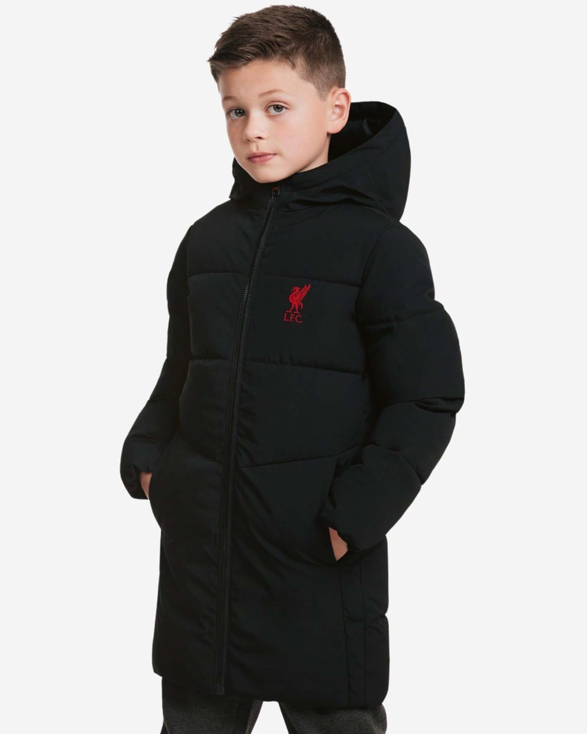 Chaqueta larga Puffa LFC Juniors negra - Image 1